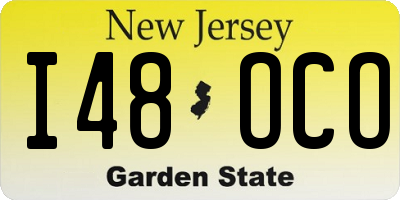 NJ license plate I48OCO
