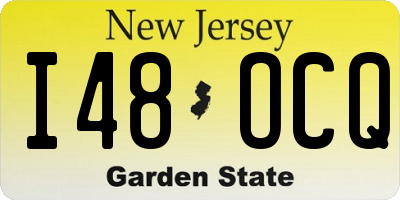 NJ license plate I48OCQ