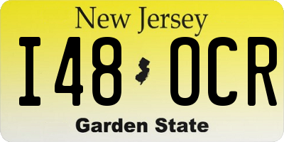 NJ license plate I48OCR