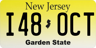 NJ license plate I48OCT