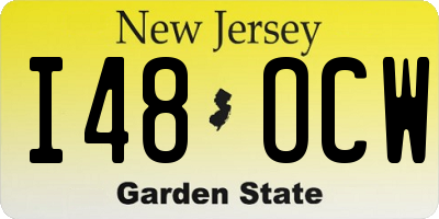 NJ license plate I48OCW