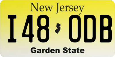 NJ license plate I48ODB