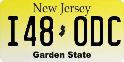 NJ license plate I48ODC