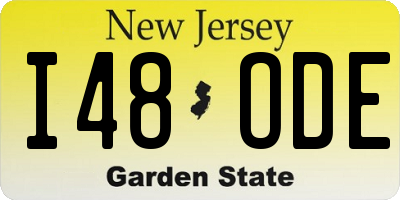NJ license plate I48ODE