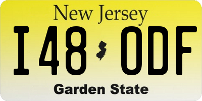 NJ license plate I48ODF
