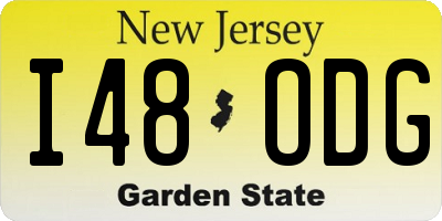 NJ license plate I48ODG