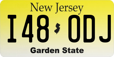 NJ license plate I48ODJ