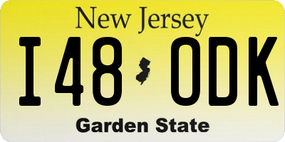 NJ license plate I48ODK