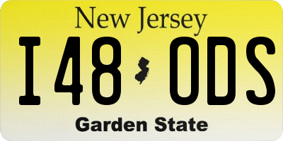 NJ license plate I48ODS