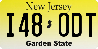 NJ license plate I48ODT