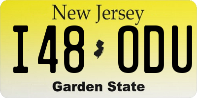 NJ license plate I48ODU