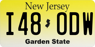 NJ license plate I48ODW