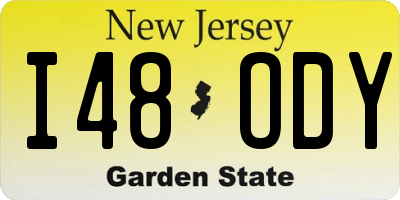 NJ license plate I48ODY