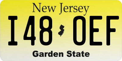 NJ license plate I48OEF