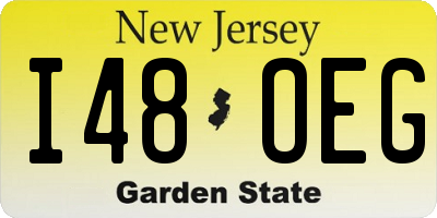 NJ license plate I48OEG