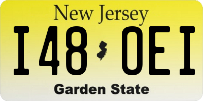 NJ license plate I48OEI