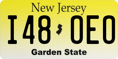 NJ license plate I48OEO