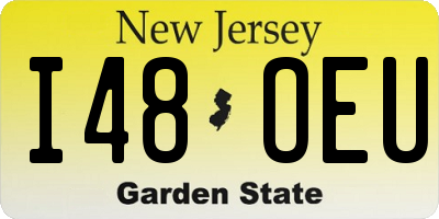 NJ license plate I48OEU