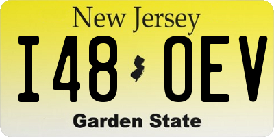 NJ license plate I48OEV