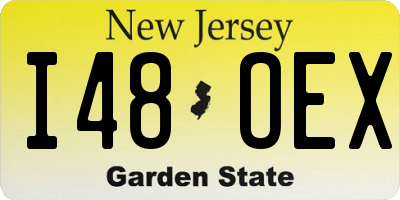 NJ license plate I48OEX