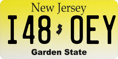 NJ license plate I48OEY