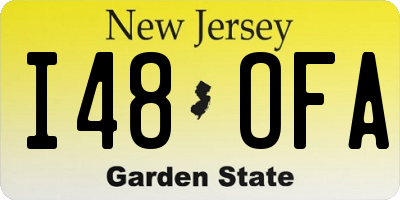 NJ license plate I48OFA
