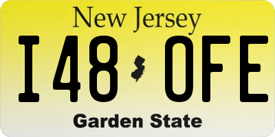 NJ license plate I48OFE