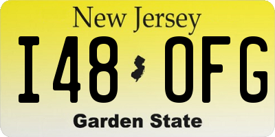 NJ license plate I48OFG