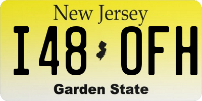 NJ license plate I48OFH