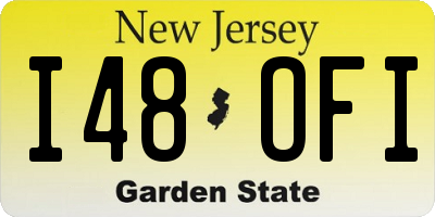 NJ license plate I48OFI
