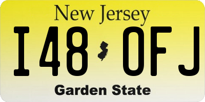 NJ license plate I48OFJ