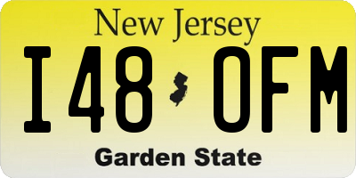NJ license plate I48OFM