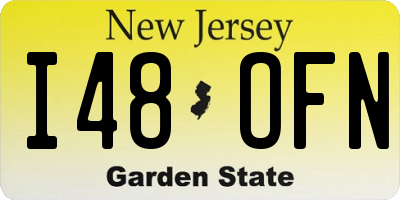 NJ license plate I48OFN