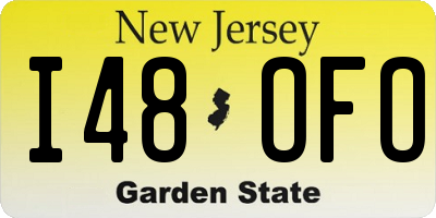 NJ license plate I48OFO