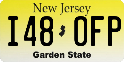 NJ license plate I48OFP
