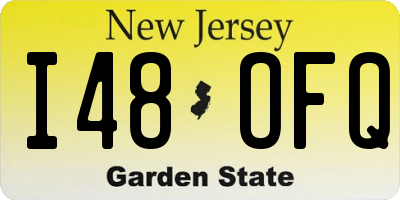 NJ license plate I48OFQ