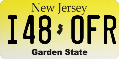 NJ license plate I48OFR