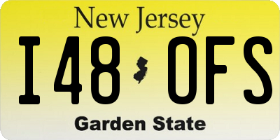 NJ license plate I48OFS