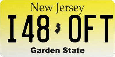 NJ license plate I48OFT