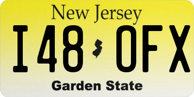 NJ license plate I48OFX