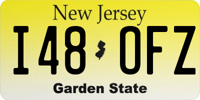 NJ license plate I48OFZ