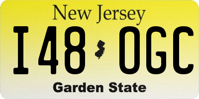NJ license plate I48OGC