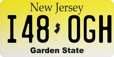NJ license plate I48OGH