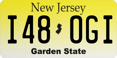 NJ license plate I48OGI