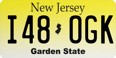 NJ license plate I48OGK