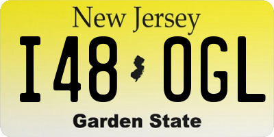 NJ license plate I48OGL