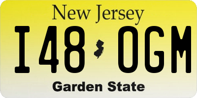 NJ license plate I48OGM