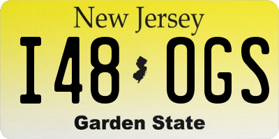 NJ license plate I48OGS