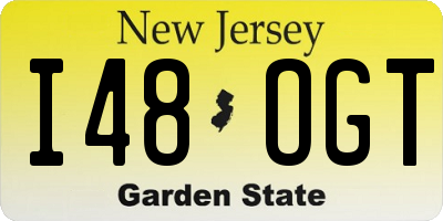 NJ license plate I48OGT