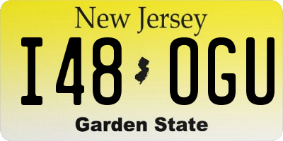 NJ license plate I48OGU